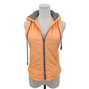 Women's Orange Quilted Vest
